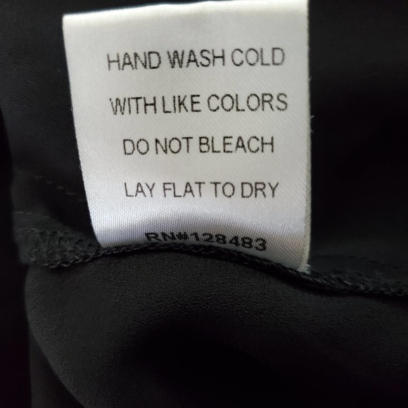 UNIQ Black Sheer Hi-Lo Zipper Embellished Henley Top S - Picture 6 of 6